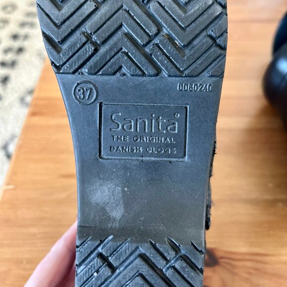 Sanita Pro Cabrio Leather Clogs Womens Black Sz 37 - Great for Nursing and Work - Picture 8 of 9